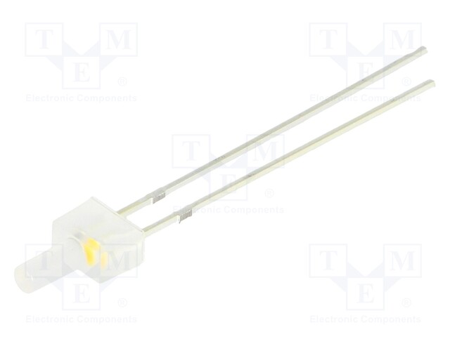 LED; 2mm; white warm; 90°; 3÷5V; 20mA; Variant: blinking; Front: flat