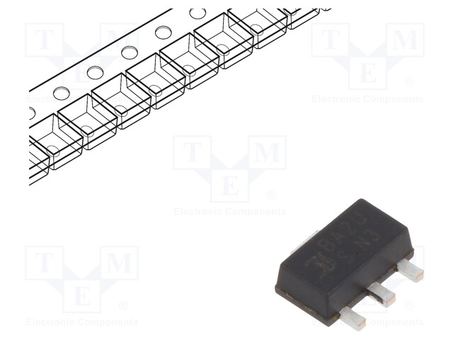 IC: voltage regulator; LDO,linear,fixed; 12V; 0.1A; SOT89; SMD
