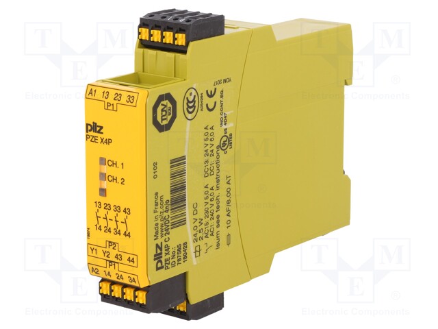 Module: extension; Series: PZE X4P C; IN: 1; OUT: 4; Mounting: DIN