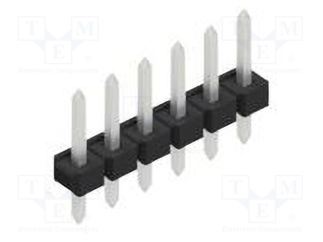 Connector: pin strips; pin header; male; PIN: 6; 2.54mm; THT; 1x6