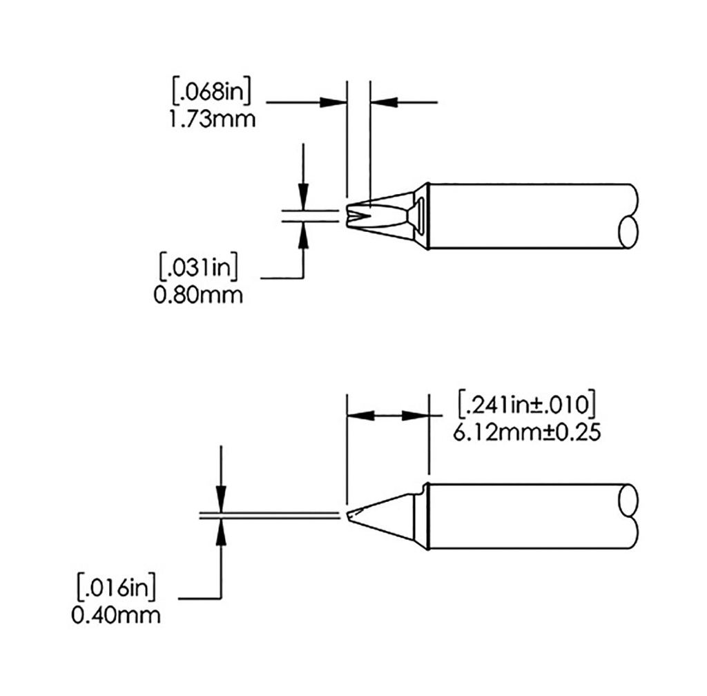 Tip; special; 1.6mm; 357°C; for soldering station