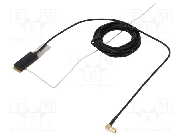 Antenna; DAB; Colour: black; 5VDC; Kind: RG174; 18dBi; -10÷80°C; 50Ω