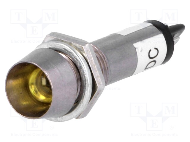 Indicator: LED; recessed; 12VDC; Cutout: Ø8.2mm; IP40; metal