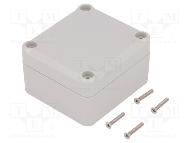 Enclosure: multipurpose; X: 57mm; Y: 63mm; Z: 37mm; ABS; grey; gasket