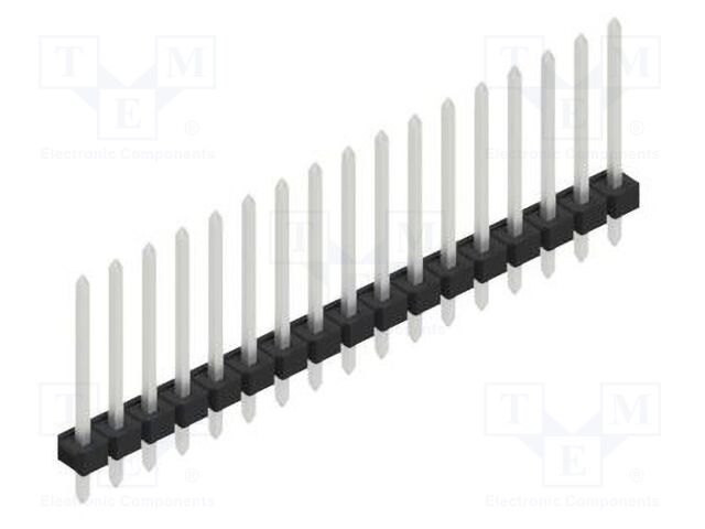 Connector: pin strips; pin header; male; PIN: 17; 2.54mm; THT; 1x17