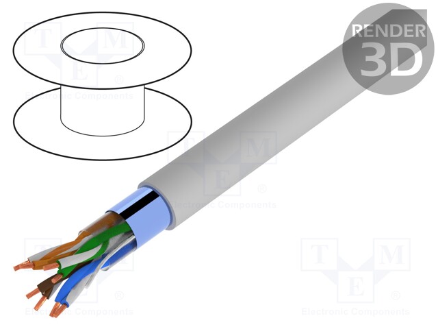 Wire; F/UTP,UNITRONIC® LAN 200; 5e; stranded; Cu; 4x2x26AWG; LSZH
