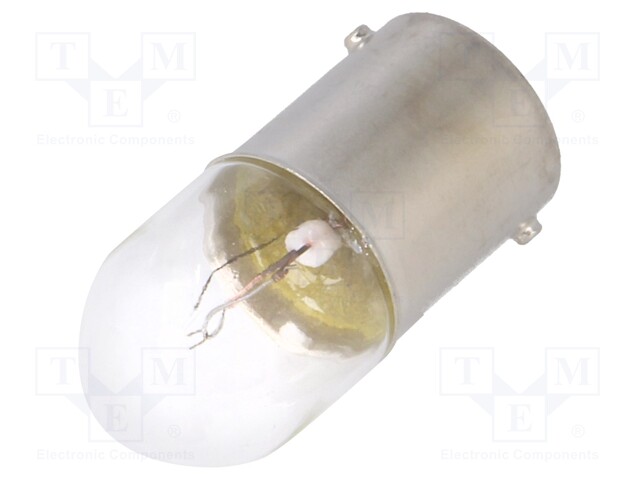 Filament lamp: miniature; BA15S; 24VDC; Bulb: cylindrical; 5W