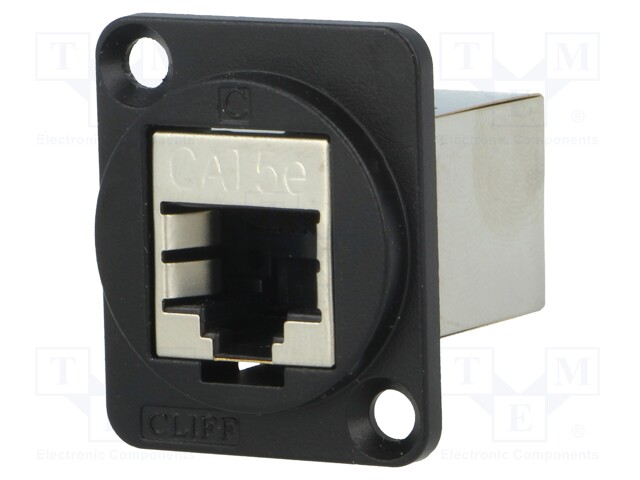 Coupler; FT; Cat: 5e; shielded; Layout: 8p8c; 19x24mm; Colour: black