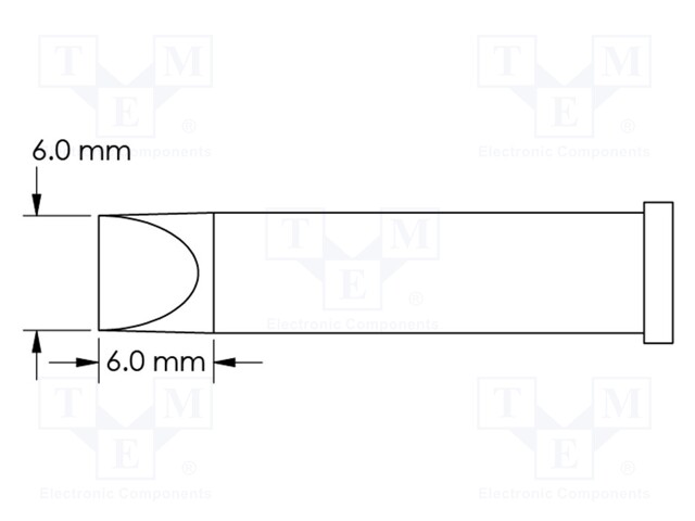 Soldering Tip, 60° Chisel/Power, 6 x 6 mm, Soldering Station