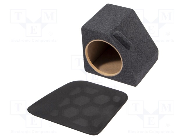 Car loudspeaker enclosure; MDF; black melange; textil; 8l; 200m