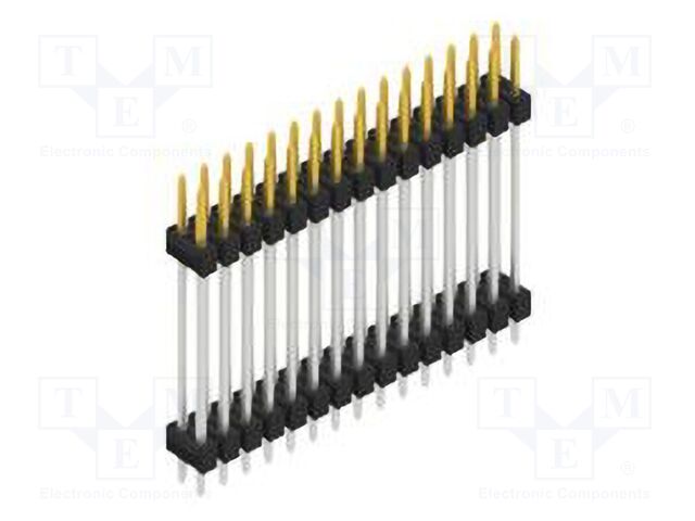 Connector: pin strips; pin header; male; PIN: 30; 2.54mm; THT; 2x15