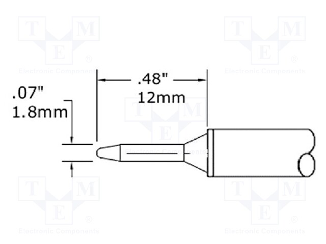 Tip; conical; 1.5mm; 510°C; for soldering station