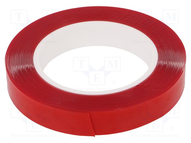Tape: fixing; W: 19mm; L: 5.5m; Thk: 1mm; two-sided adhesive; acrylic