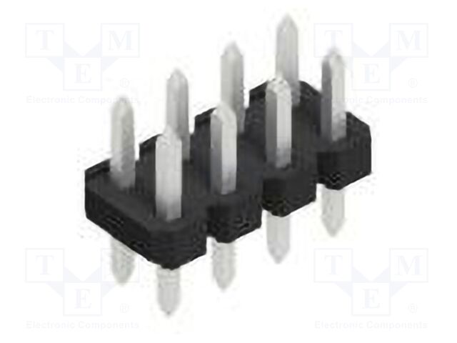 Connector: pin strips; pin header; male; PIN: 8; 2.54mm; THT; 2x4