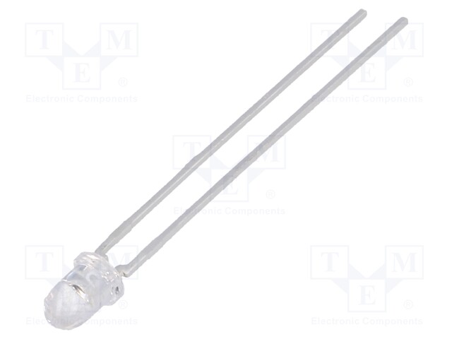 IR transmitter; 3mm; 860nm; transparent; 200mW; 13°; THT; 100mA