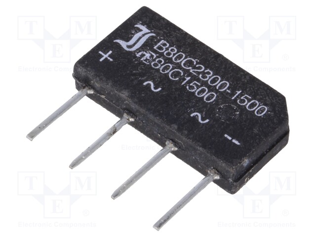 Single-phase bridge rectifier; Urmax: 160V; If: 1.5A; Ifsm: 50A