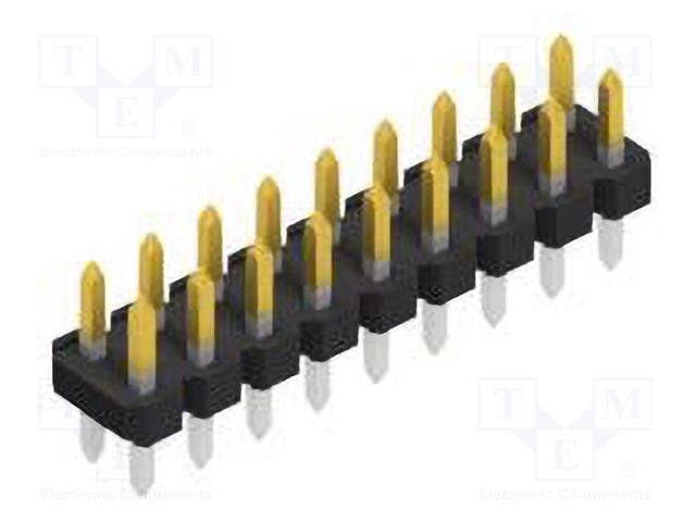 Connector: pin strips; pin header; male; PIN: 18; 2.54mm; THT; 2x9