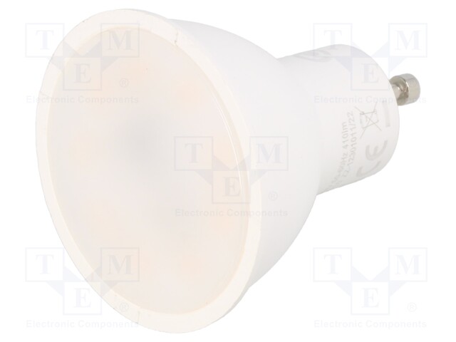 LED lamp; warm white; GU10; 230VAC; 410lm; 4.9W; 120°; 3000K