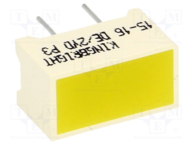 LED backlight; yellow; Lens: diffused,yellow; λd: 588nm; 9÷31mcd