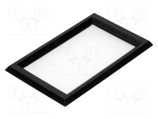 Frontal bezel; Dim: 74x44.7mm; 58x32.5mm; ABS; Colour: black