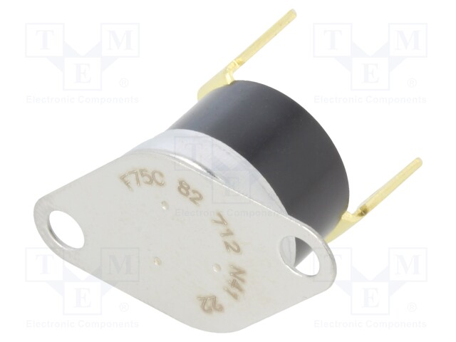 Sensor: thermostat; NO; Topen: 60°C; Tclos: 75°C; 10A; 240VAC; ±5°C