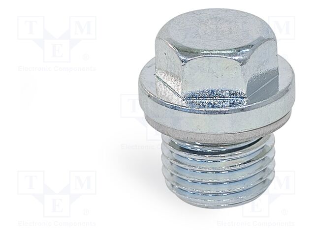 Hexagon head screw plug; with seal; Thread: G 1/4"; Plating: zinc