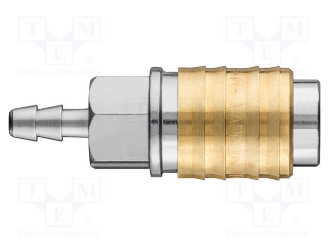 Quick connection coupling; brass; Connection: 6mm