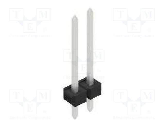 Connector: pin strips; pin header; male; PIN: 2; 2.54mm; THT; 1x2