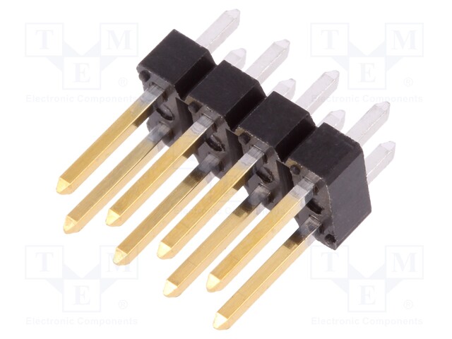 Pin header; pin strips; BERGSTIK II; male; PIN: 8; straight; 2.54mm