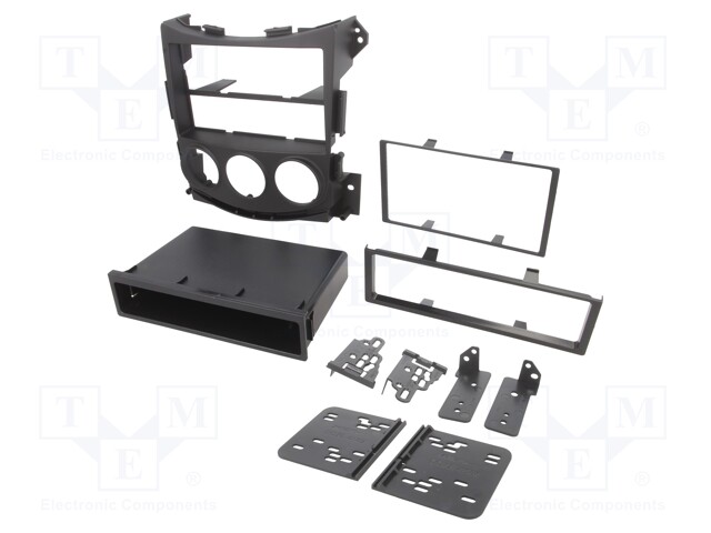 Radio mounting frame; Nissan; 2 DIN; black