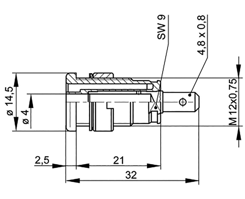 Connector: 4mm banana; socket; 25A; 1kVDC; yellow-green; screw