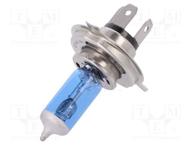 Filament lamp: automotive; P43t; blue; 12V; 100/80W; H4; two bulbs