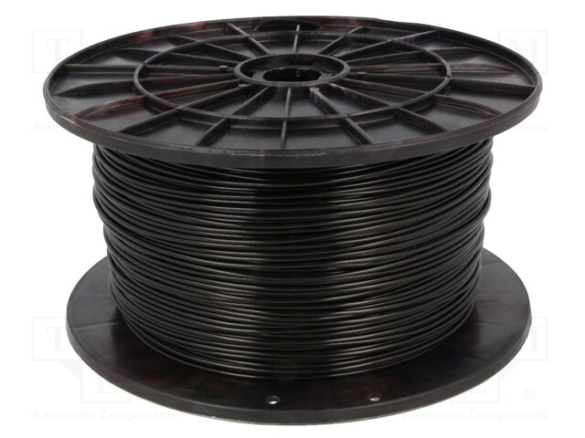 Filament: PLA; 1.75mm; black; 200÷235°C; 1kg; ±0,05mm
