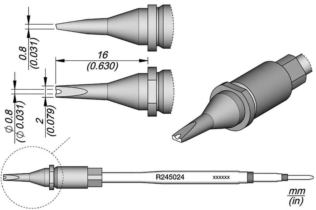 Tip; special; 2x0.8mm