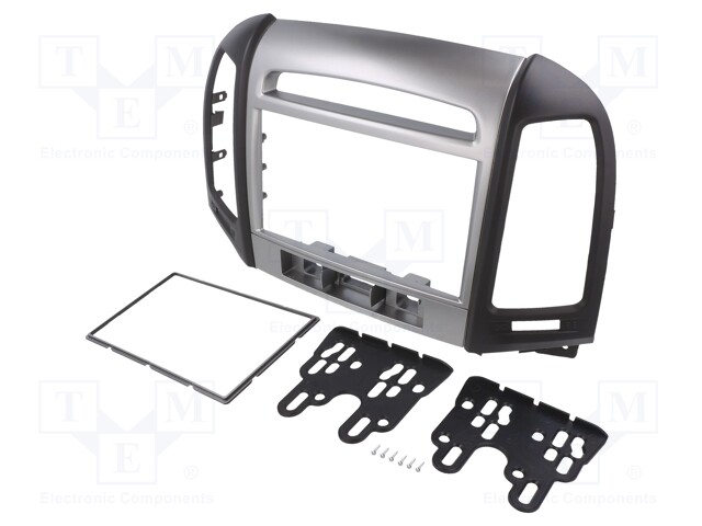 Radio mounting frame; Hyundai; 2 DIN; black