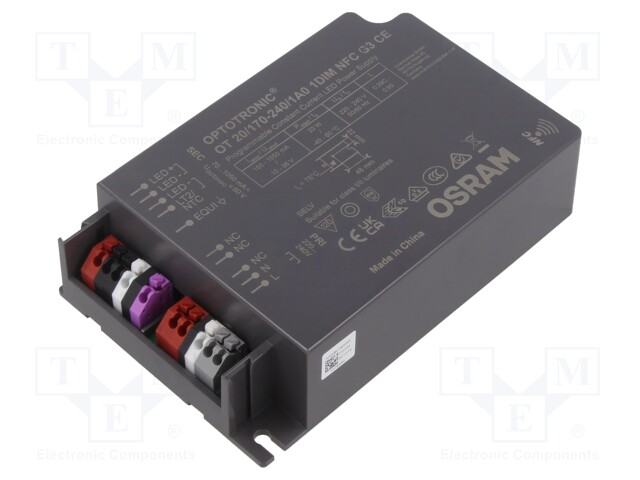 Power supply: switched-mode; LED; 22W; 10÷38VDC; 150÷1050A; IP20