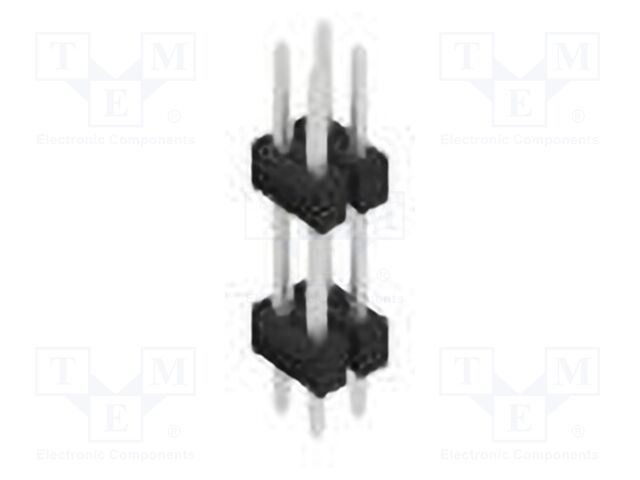 Connector: pin strips; pin header; male; PIN: 4; 2.54mm; THT; 2x2