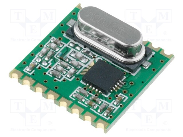 Module: RF; FM transceiver; FSK; 433.92MHz; SPI; -121dBm; 13dBm