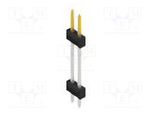 Connector: pin strips; pin header; male; PIN: 2; 2.54mm; THT; 2x1