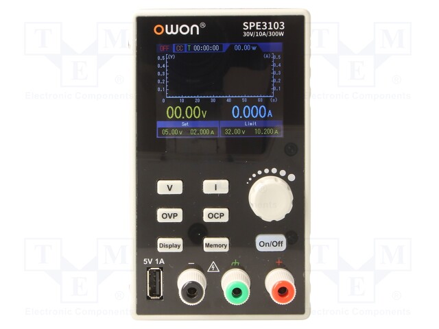 Power supply: programmable laboratory; Channels: 1; 0÷30VDC; 300W