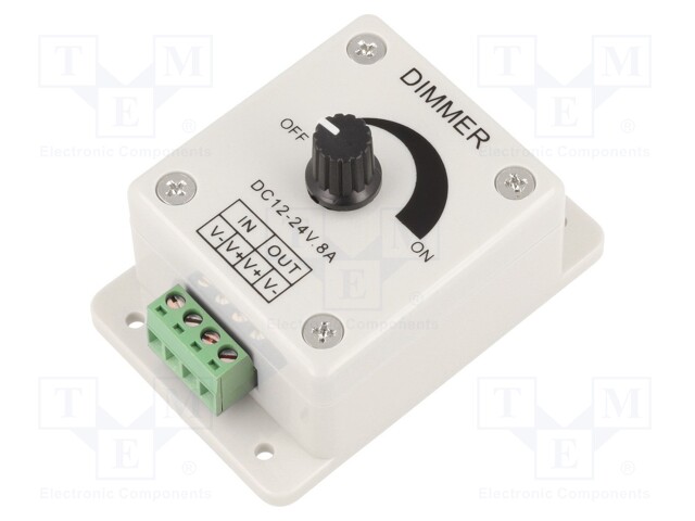 Dimmer; brightness adjustment,adjustment by potentiometer