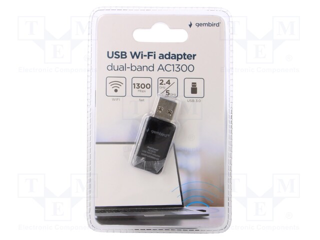 PC extension card: WiFi network; USB A plug; USB 3.0; black