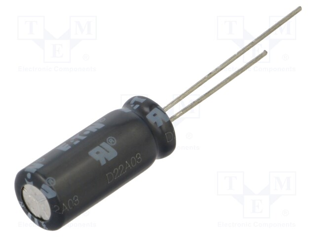 Supercapacitor; THT; 25F; 3.8VDC; ±20%; Body dim: Ø8.5x22mm; 650mΩ