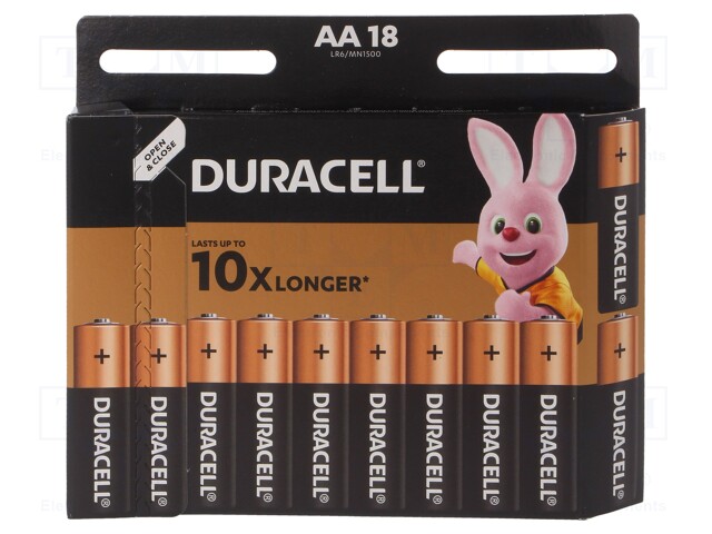 Battery: alkaline; 1.5V; AA; Industrial; Batt.no: 18