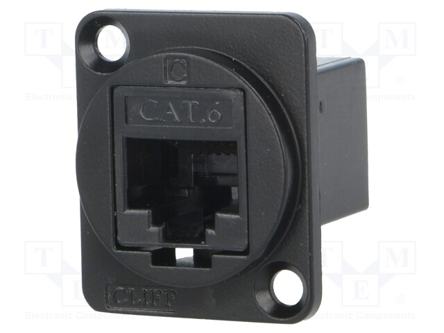 Coupler; FT; Cat: 6; Layout: 8p8c; RJ45 socket,both sides; 19x24mm