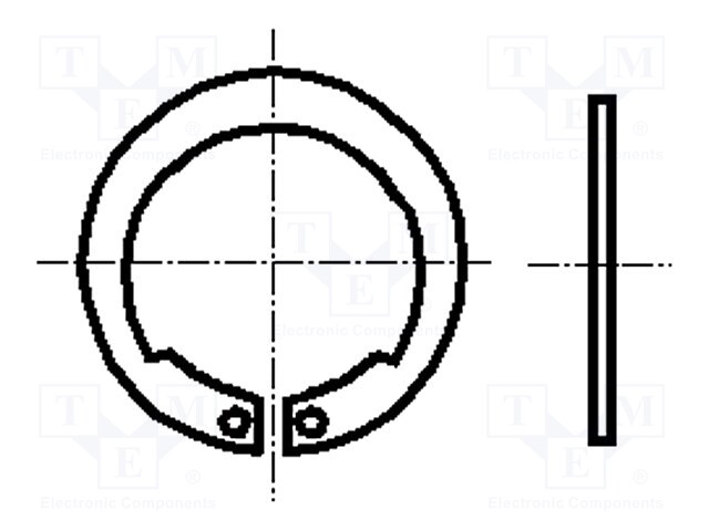 Protective ring; spring steel; Shaft dia: 24mm; BN: 829; D: 1.2mm