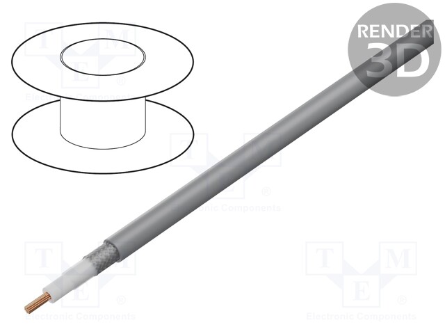 Wire; TRONIC-CY LiY-CY; 1x0,34mm2; tinned copper braid; PVC; grey