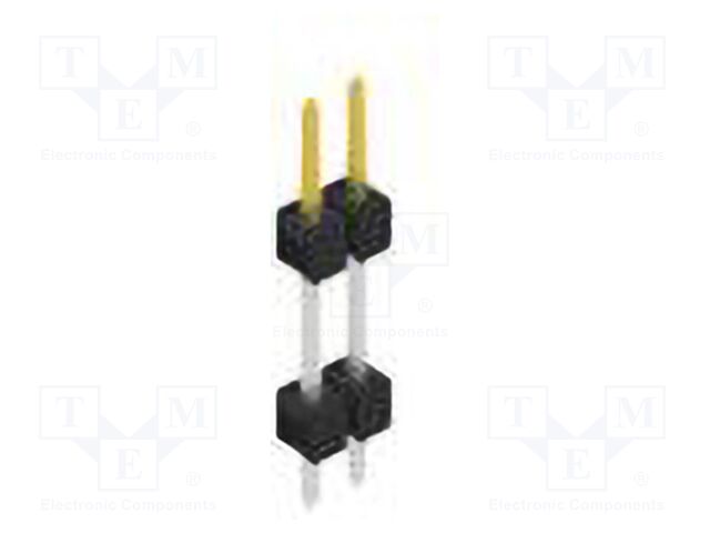 Connector: pin strips; pin header; male; PIN: 2; 2.54mm; THT; 1x2