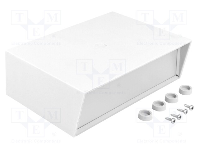 Enclosure: with panel; X: 154mm; Y: 103mm; Z: 50mm; ABS; grey