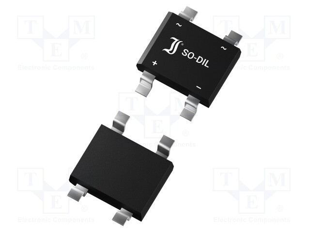 Single-phase bridge rectifier; Urmax: 160V; If: 2.3A; Ifsm: 65A